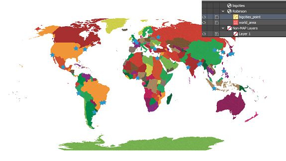 correct map with points