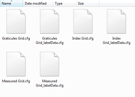 settings files for grid and graticules