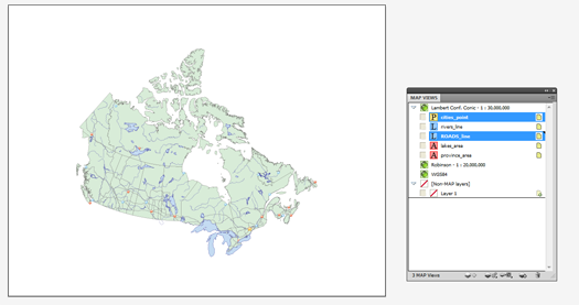 Every map layer is transformed and aligned properly