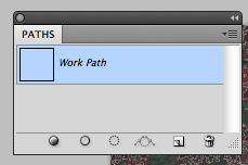 Saved work path in the Paths panel