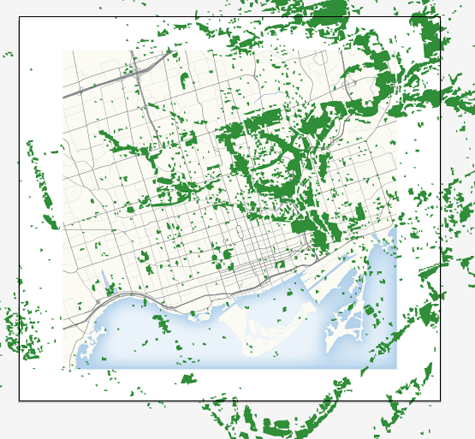 Imported green area from another Adobe Illustrator document