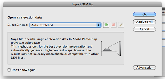 Step 1: Import DEM file option