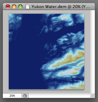 colorized dem image with a shaded relief effect