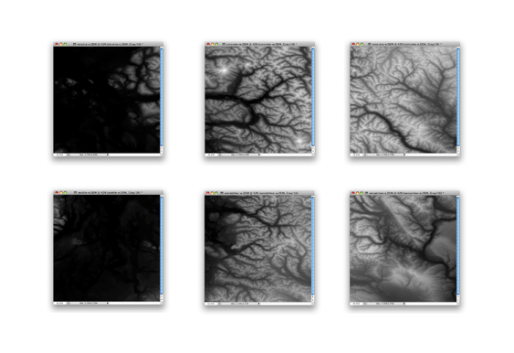 All the DEM files imported with the same DEM schema