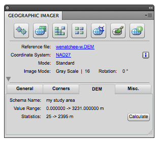 Geographic Imager Main Panel