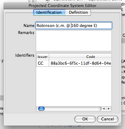 Step 4: Projected Coordinate System Editor