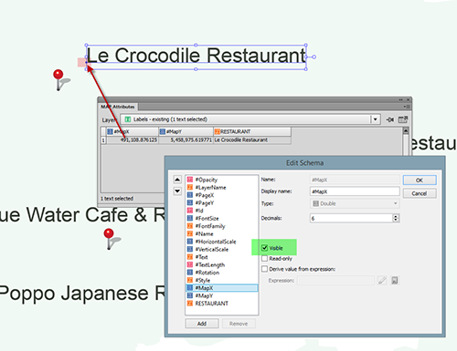 Step 1: Finding the coordinate of the text insertion point from a "good existing text" layer