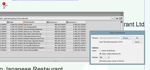 Step 3: Preparing for bringing the coordinates of good, existing labels to the point layer (2)