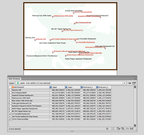 Step 5: Labels placed with MAPublisher LabelPro or Label Features