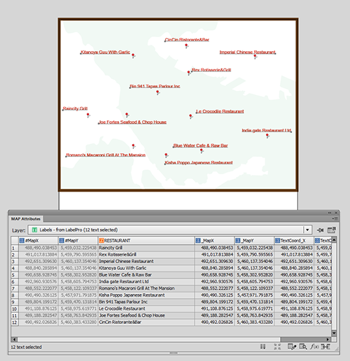 Result: the new, updated labels are placed at the same position as the existing labels.