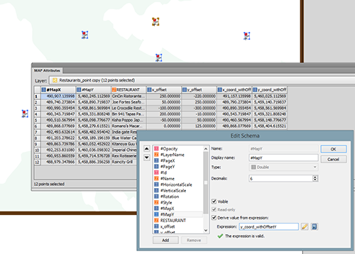 Step2: moving the points to the calculated coordinates with the offset values