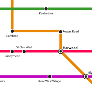 Detailed station labels