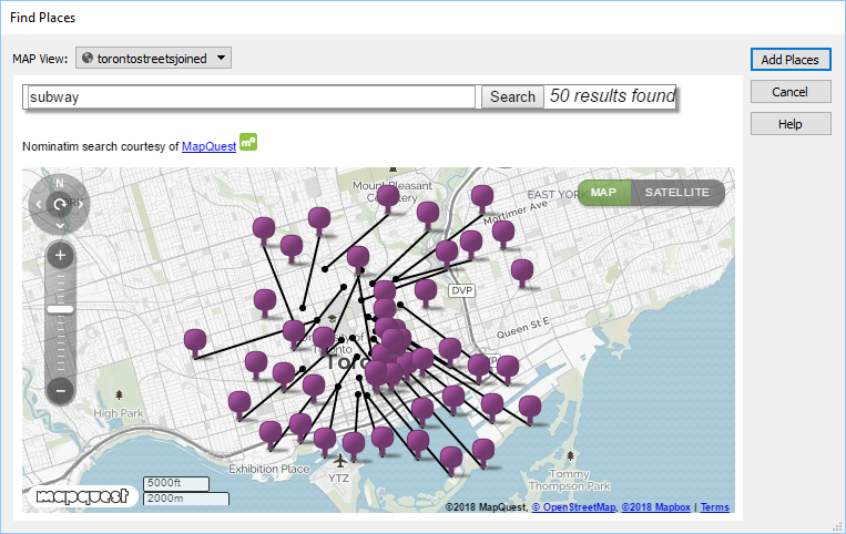 MAPublisher Find Places - Subway locations