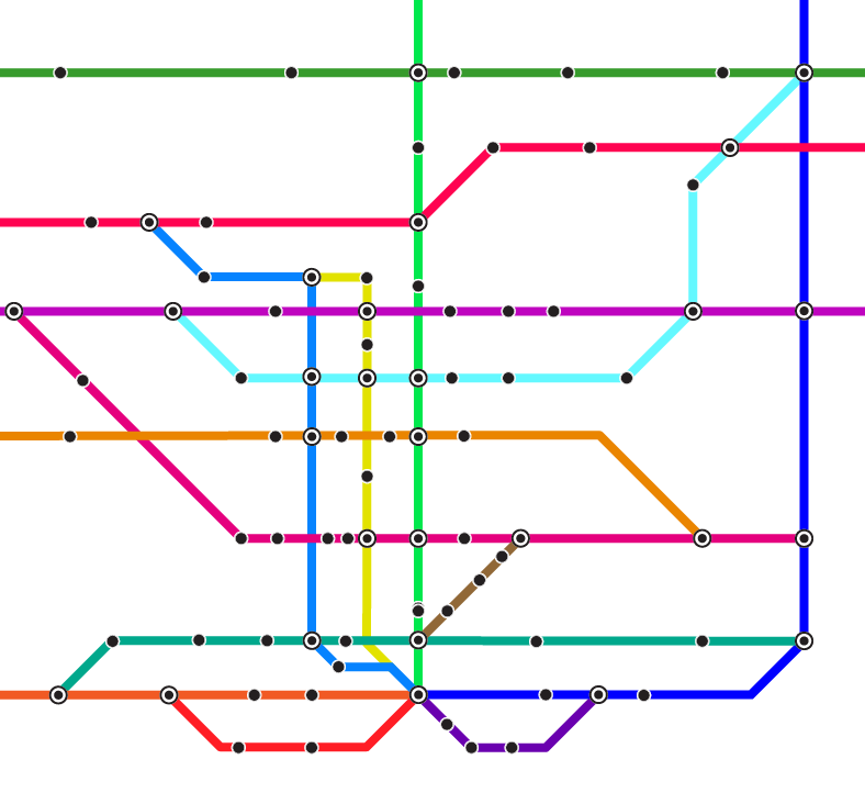 Styled Subway Map