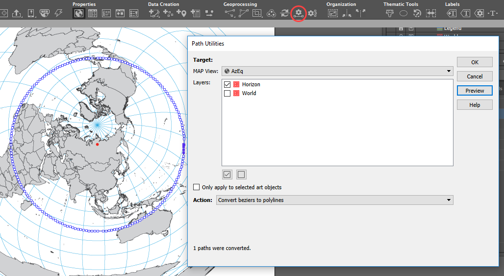 Converting bezier paths to polylines - MAPublisher