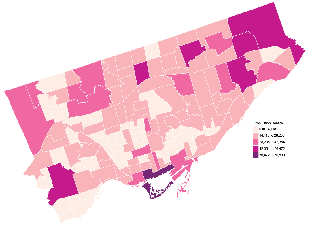 Toronto Population Density Map