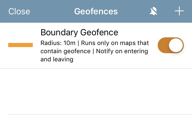 Avenza Maps Geofence Notification