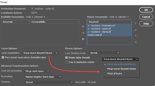 Improved mosaic layer 