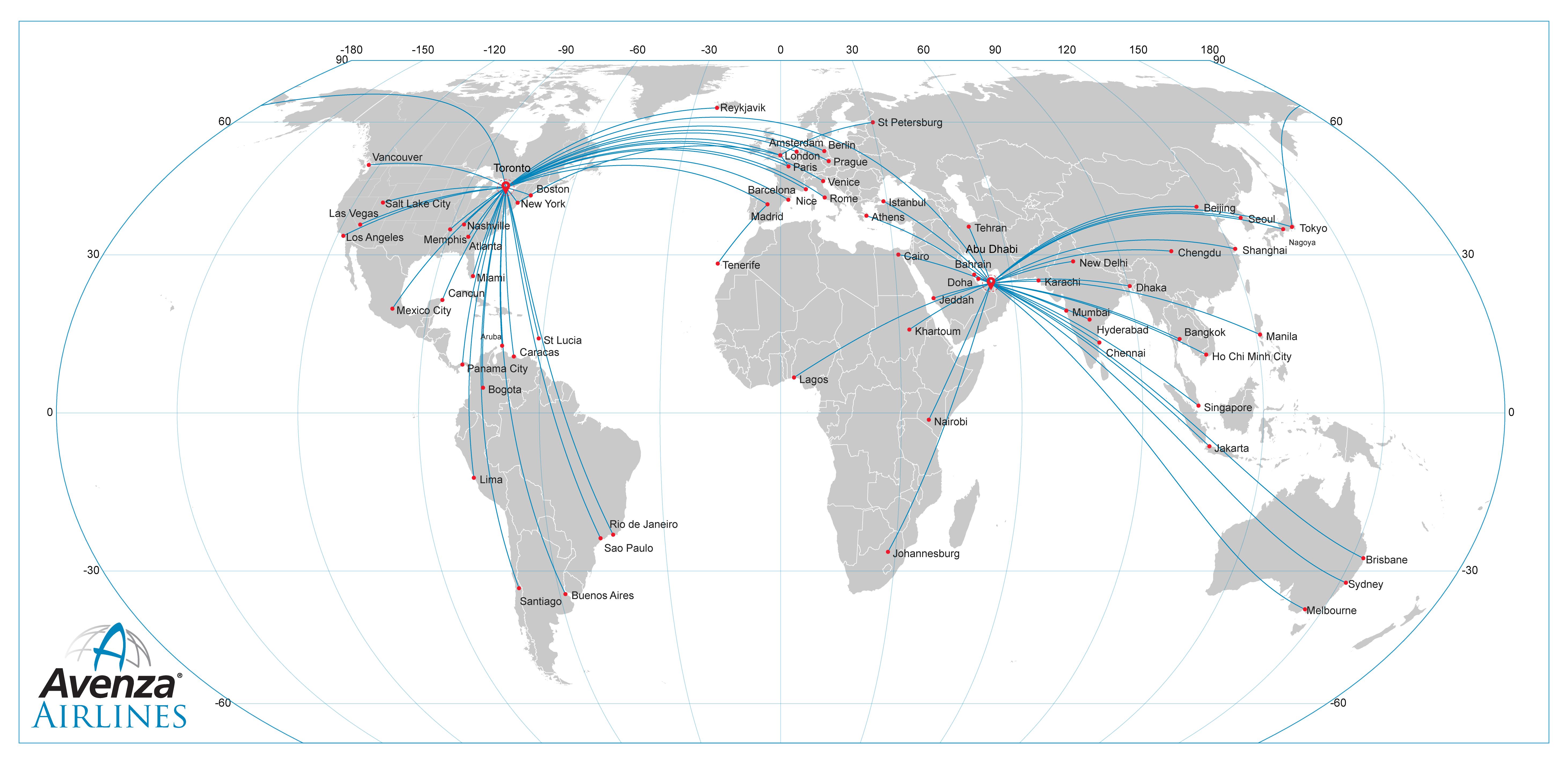 Airline Route Map - Avenza Systems