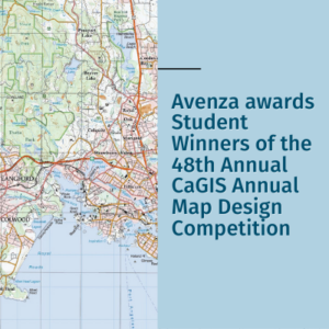 Avenza awards Student Winners of the 48th Annual CaGIS Annual Map Design Competition