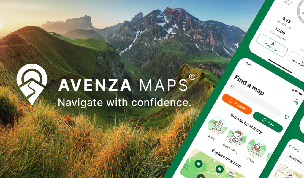 avenza maps welcome screen